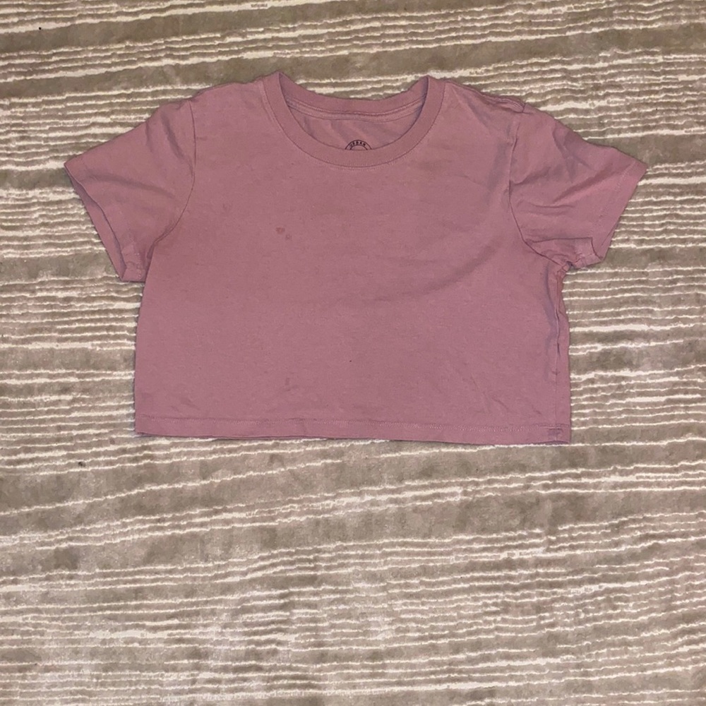 Purple Urban Outfitters Cropped Tshirt